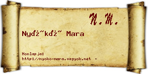 Nyókó Mara névjegykártya